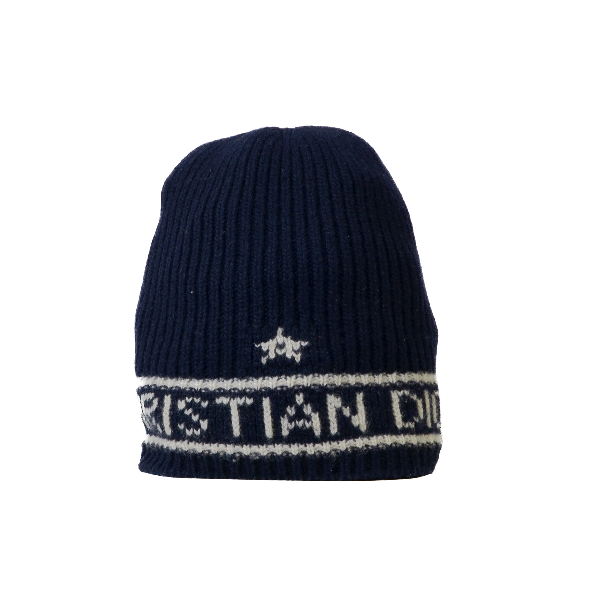 kristiaan11.jpg Dior Beanie Navy-Blue Wool and Cashmere - Obrázek 1